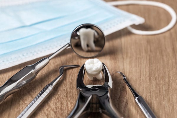 Tools used for wisdom teeth removal at Dens Dental Studio in Chicago, IL.